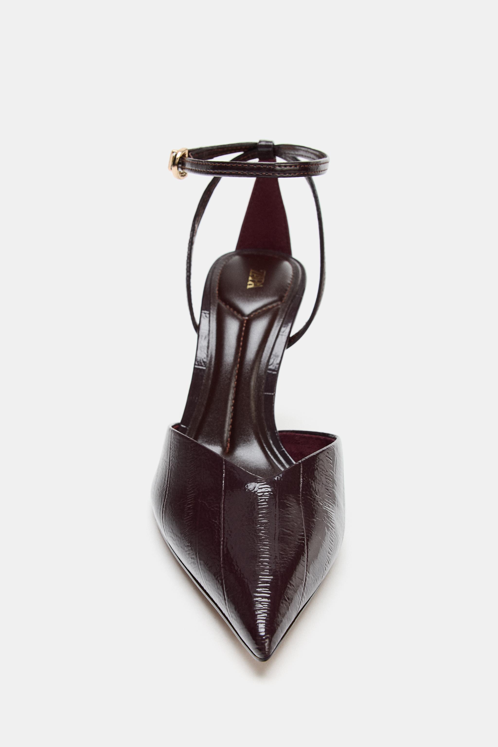 STRAPPY PATENT FINISH SLINGBACK SHOES